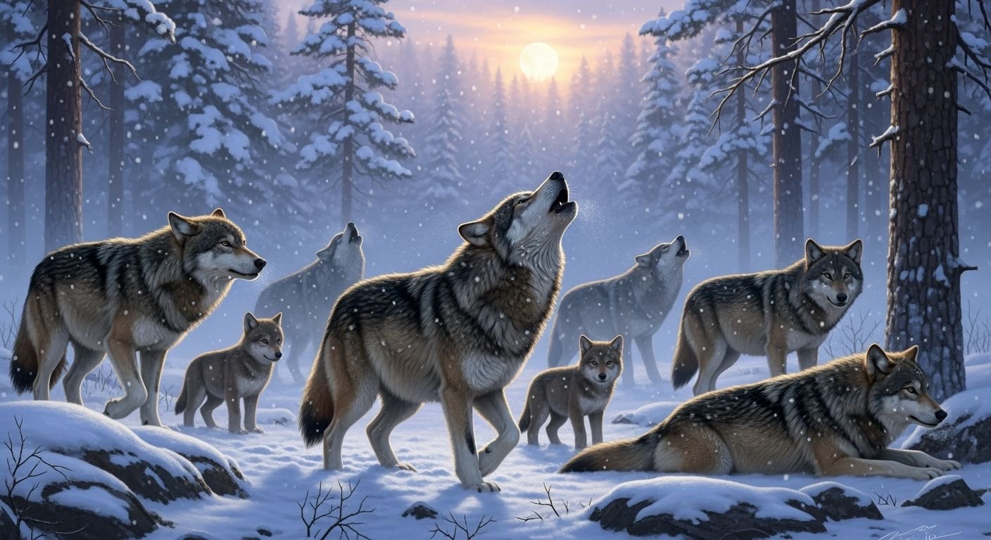 Background wolves image 2