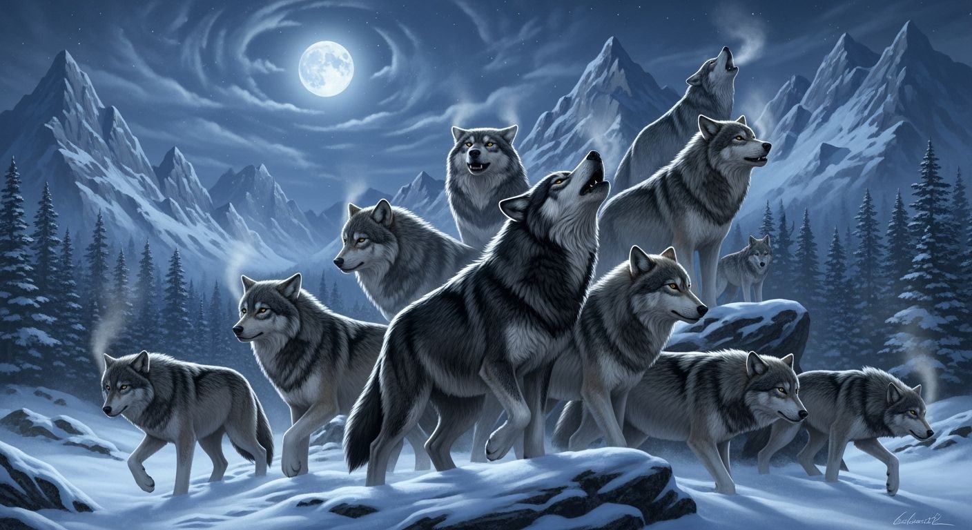 Background wolves image 4