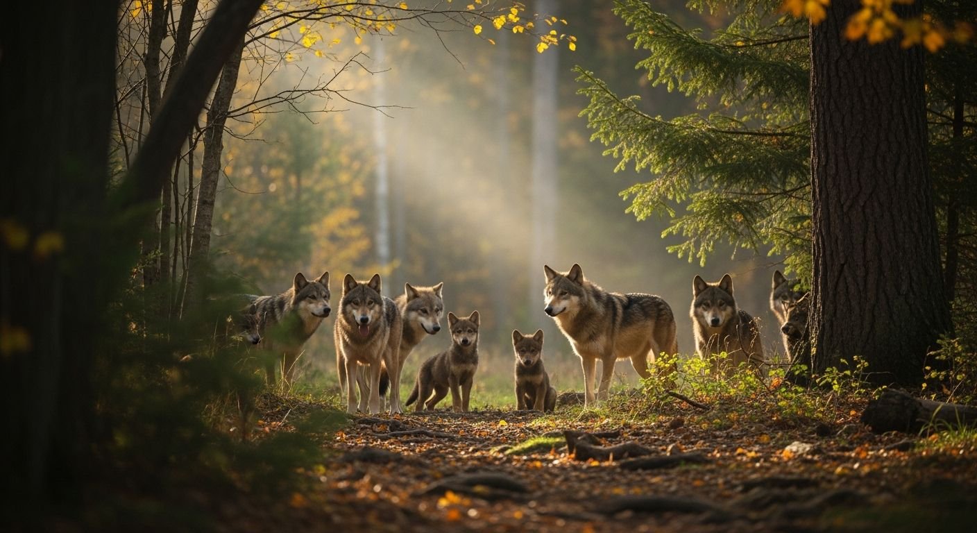 Background wolves image