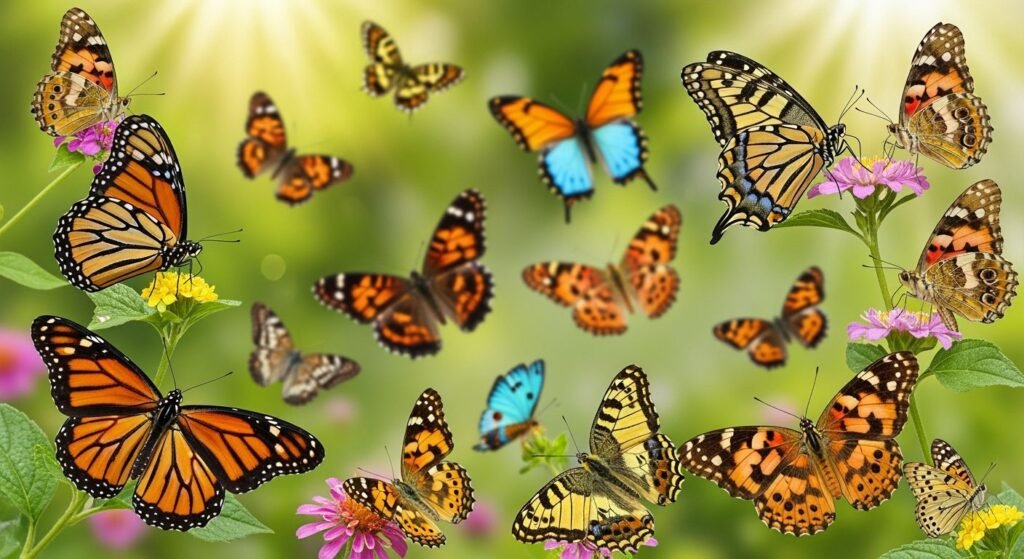 Backgrounds of butterflies image 4