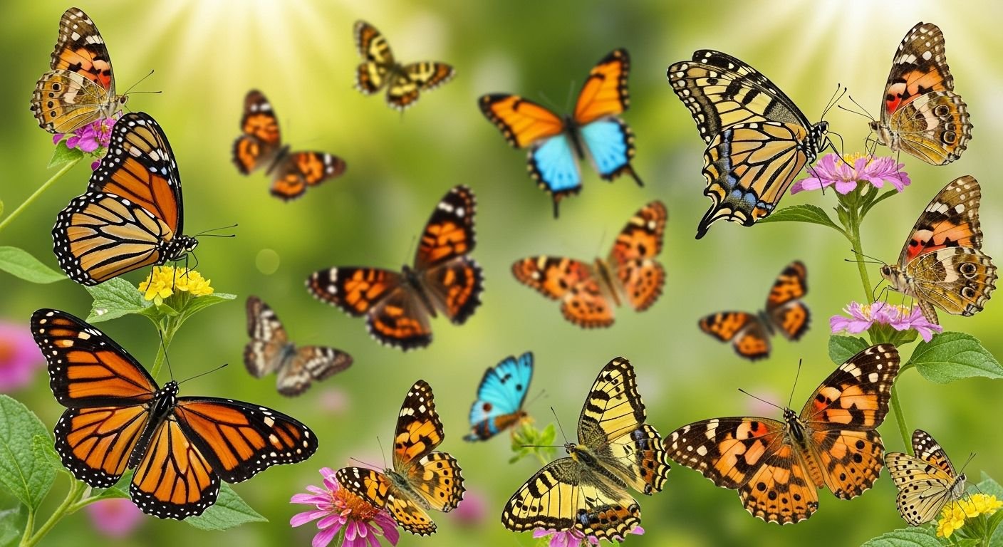 Backgrounds of butterflies image 4