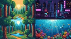 Backgrounds pixel art image 3