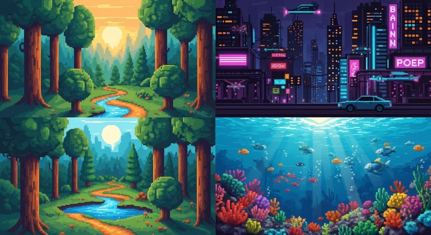 Backgrounds pixel art image 3
