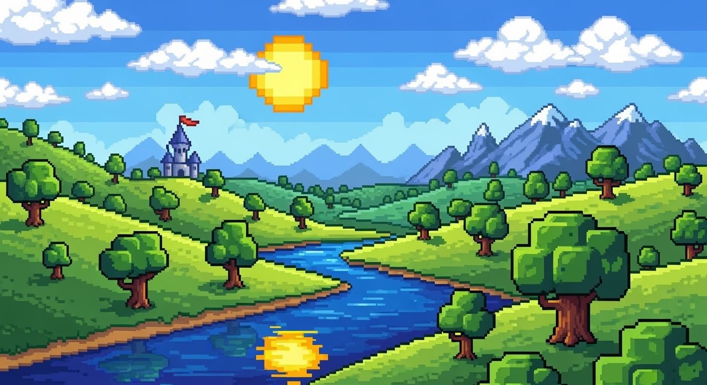 Backgrounds pixel art image 4