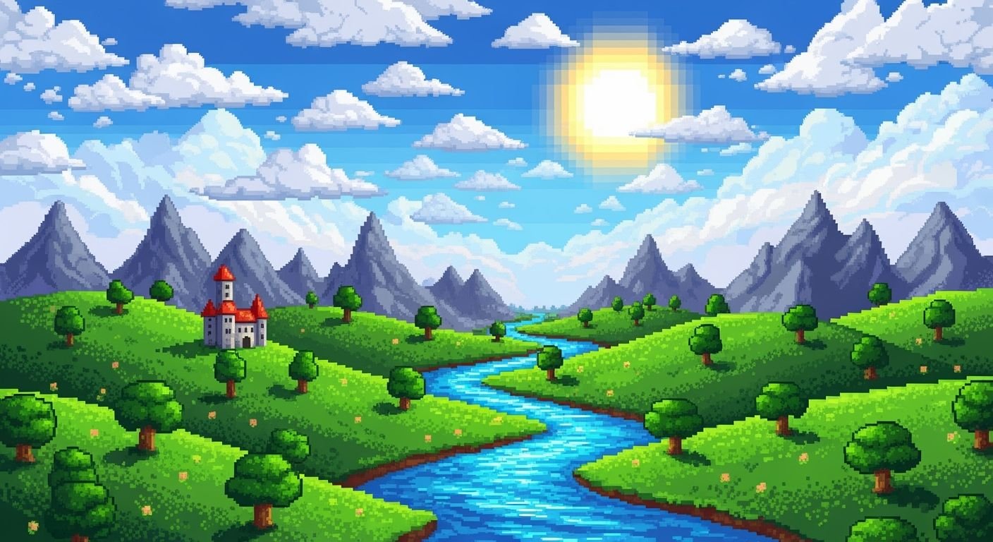 Backgrounds pixel art image