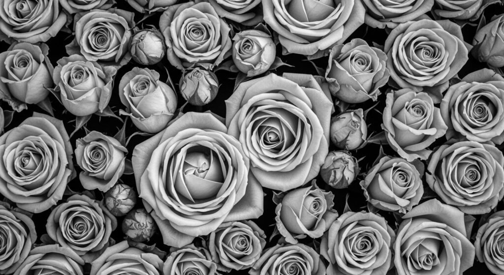 Black and white rose background image 4