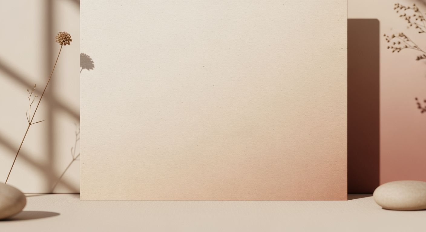 Blank card sitting on top of