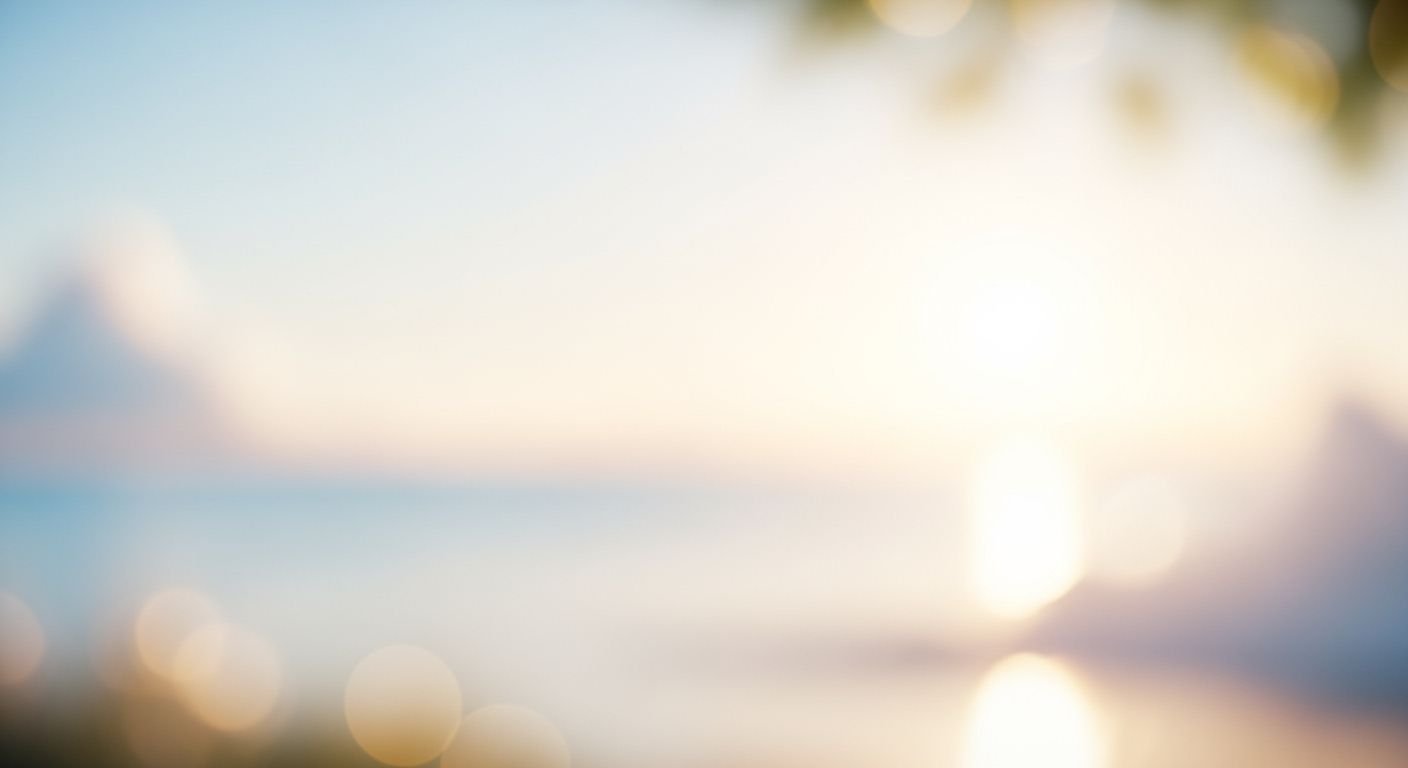 Blurry image of the sun setting