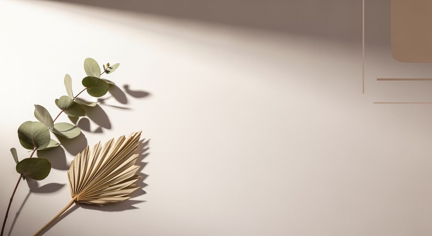 Branch of eucalyptus leaves on a 5