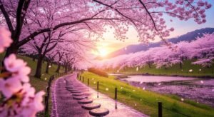 Cherry blossom background image 3