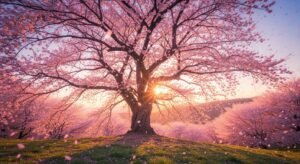 Cherry blossom background image 4