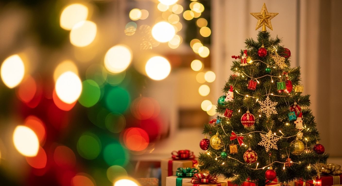 Christmas background with tree image 2