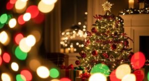 Christmas background with tree image 3
