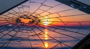 Cracked screen background image