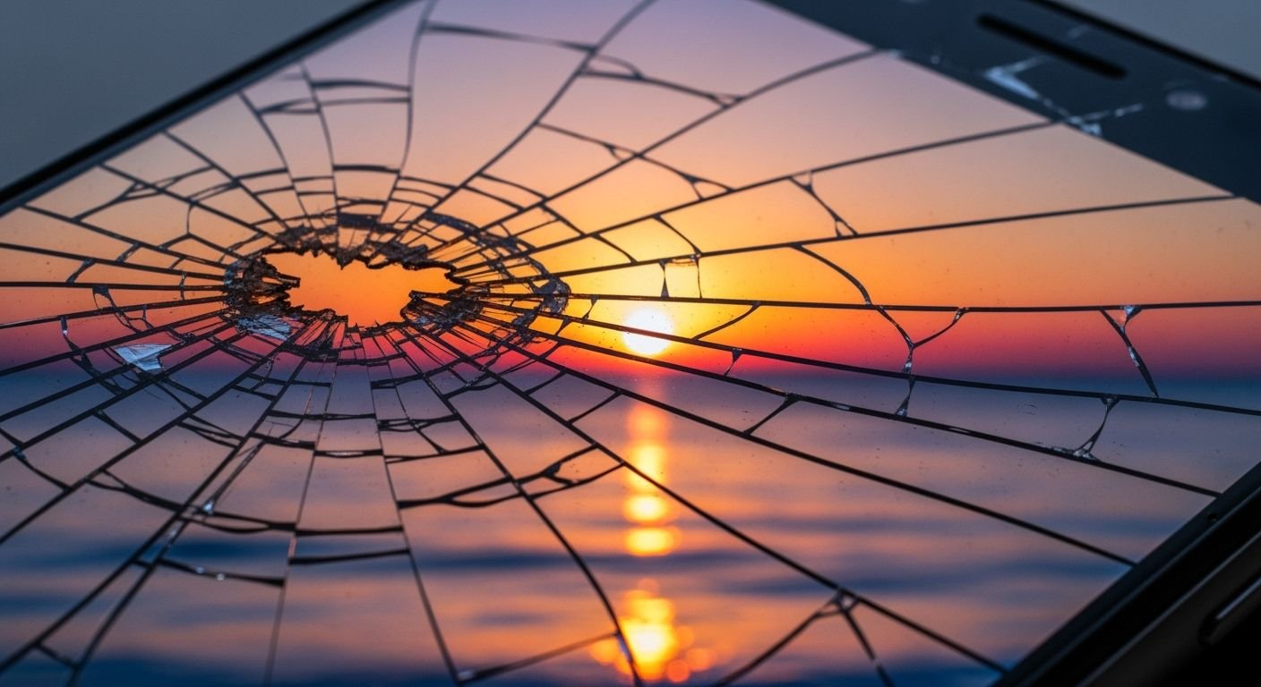 Cracked screen background image