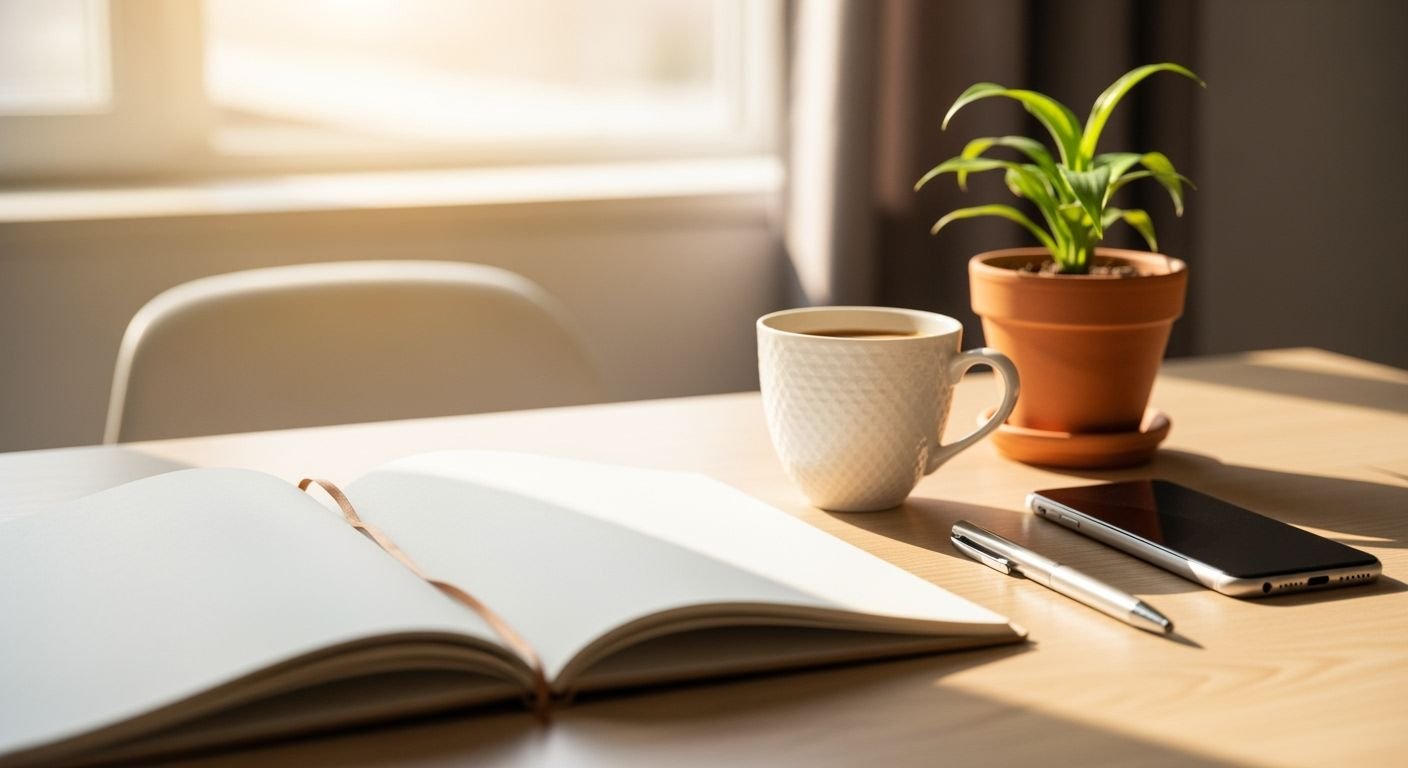 Cup of coffee and a notebook 7