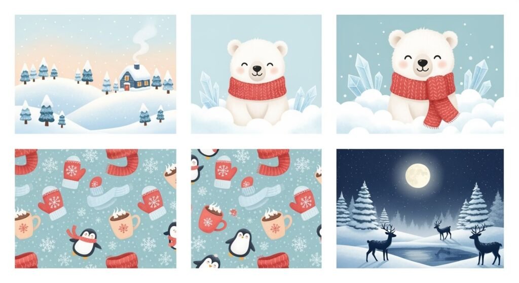 Cute winter backgrounds image 4