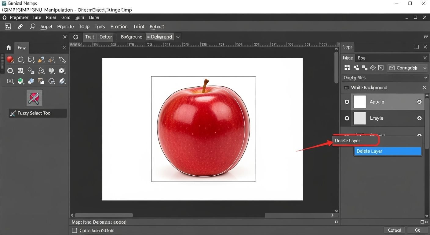 Delete background in gimp image 4
