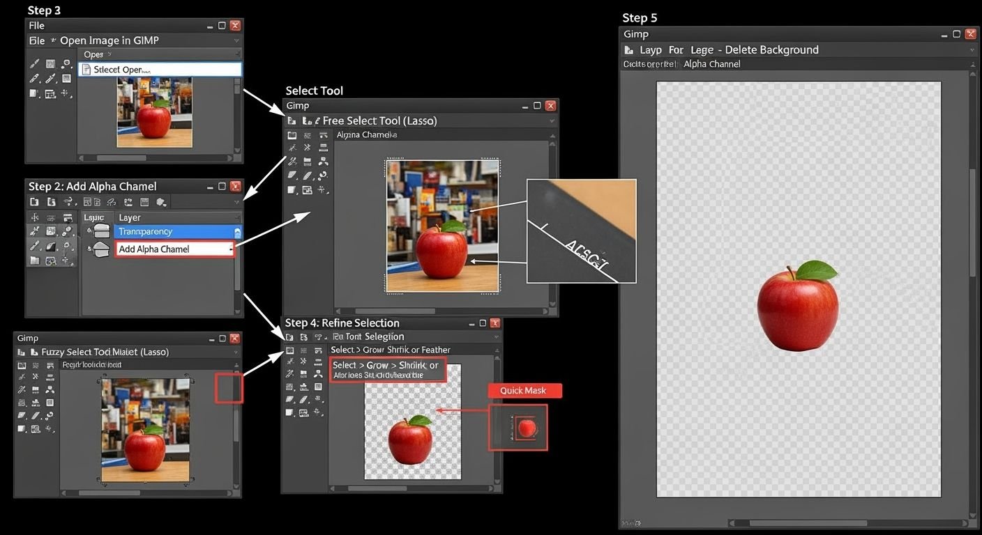 Delete background in gimp image 5