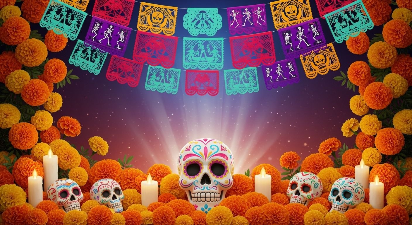 Dia de los muertos background image 3