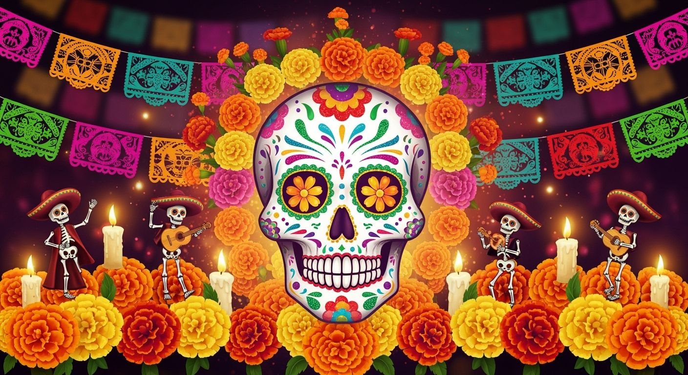 Dia de los muertos background image
