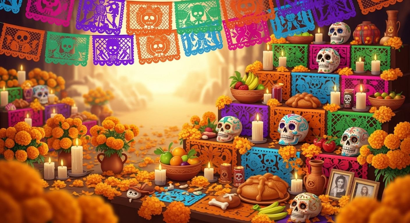 Dia de muertos background image 2