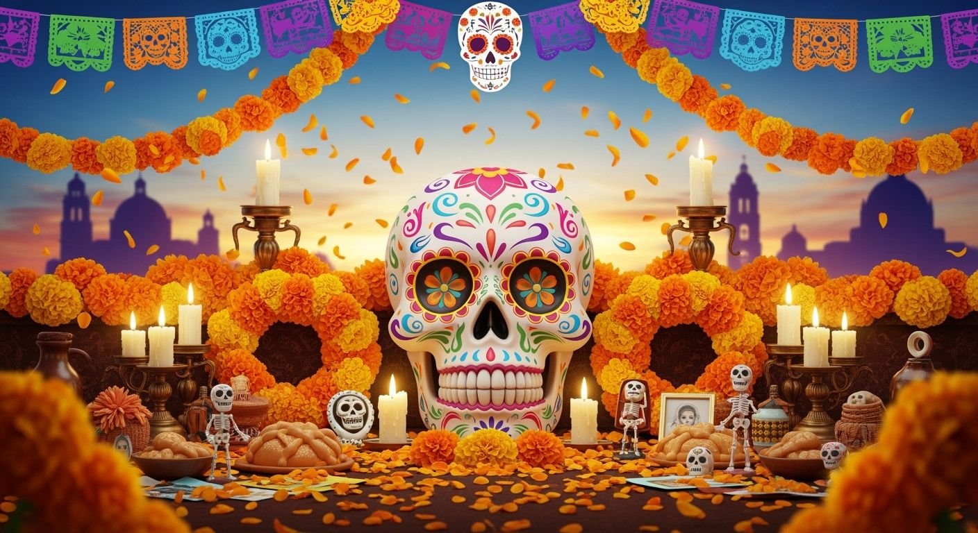 Dia de muertos background image 3