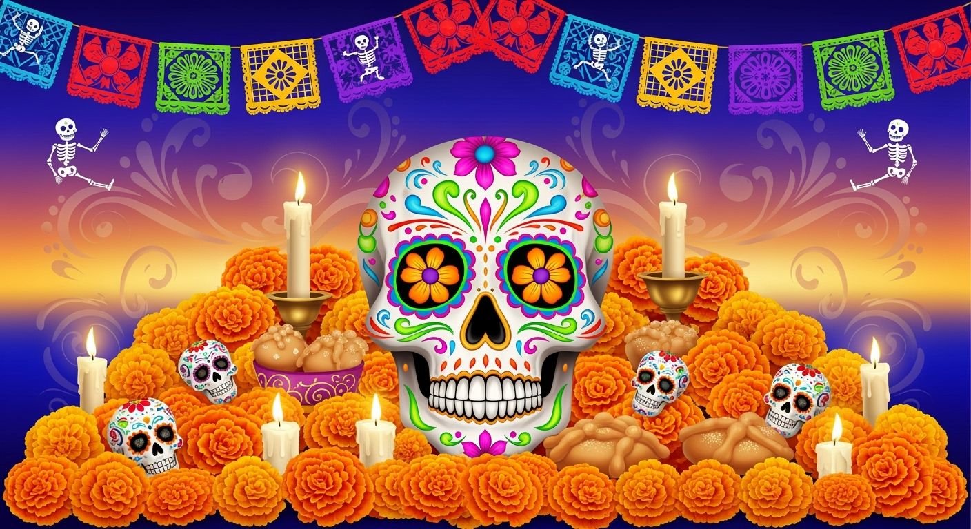 Dia de muertos background image 4