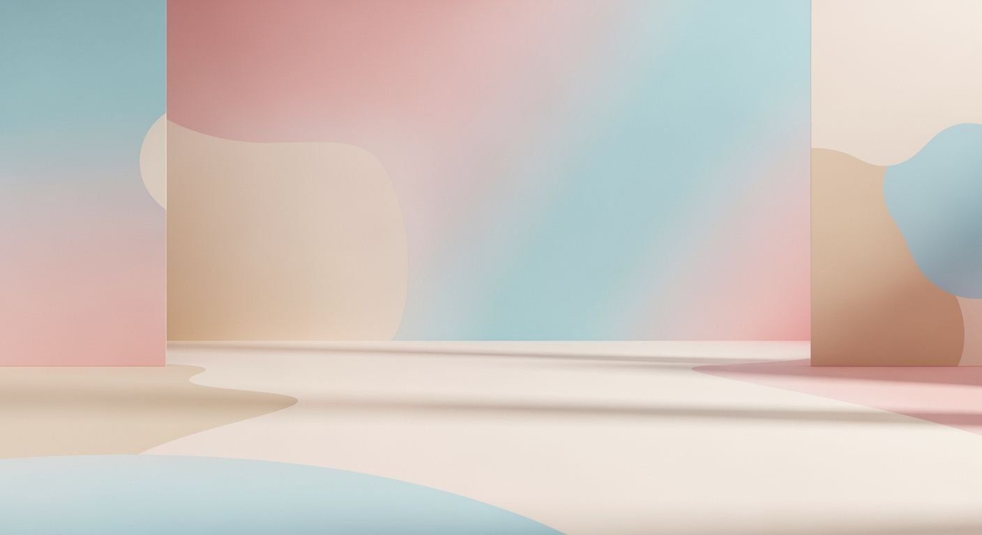 Empty room with a pink and 4