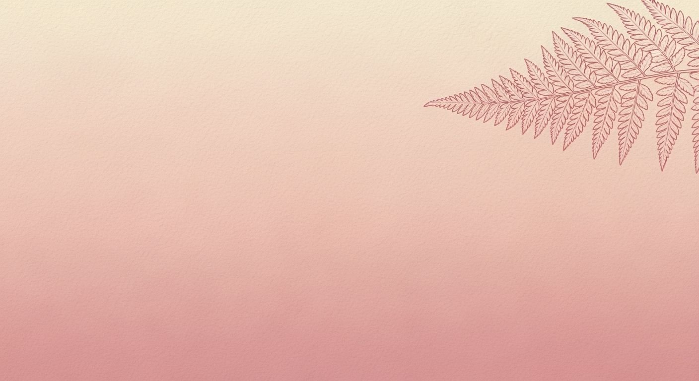 Fern leaf on a pink and