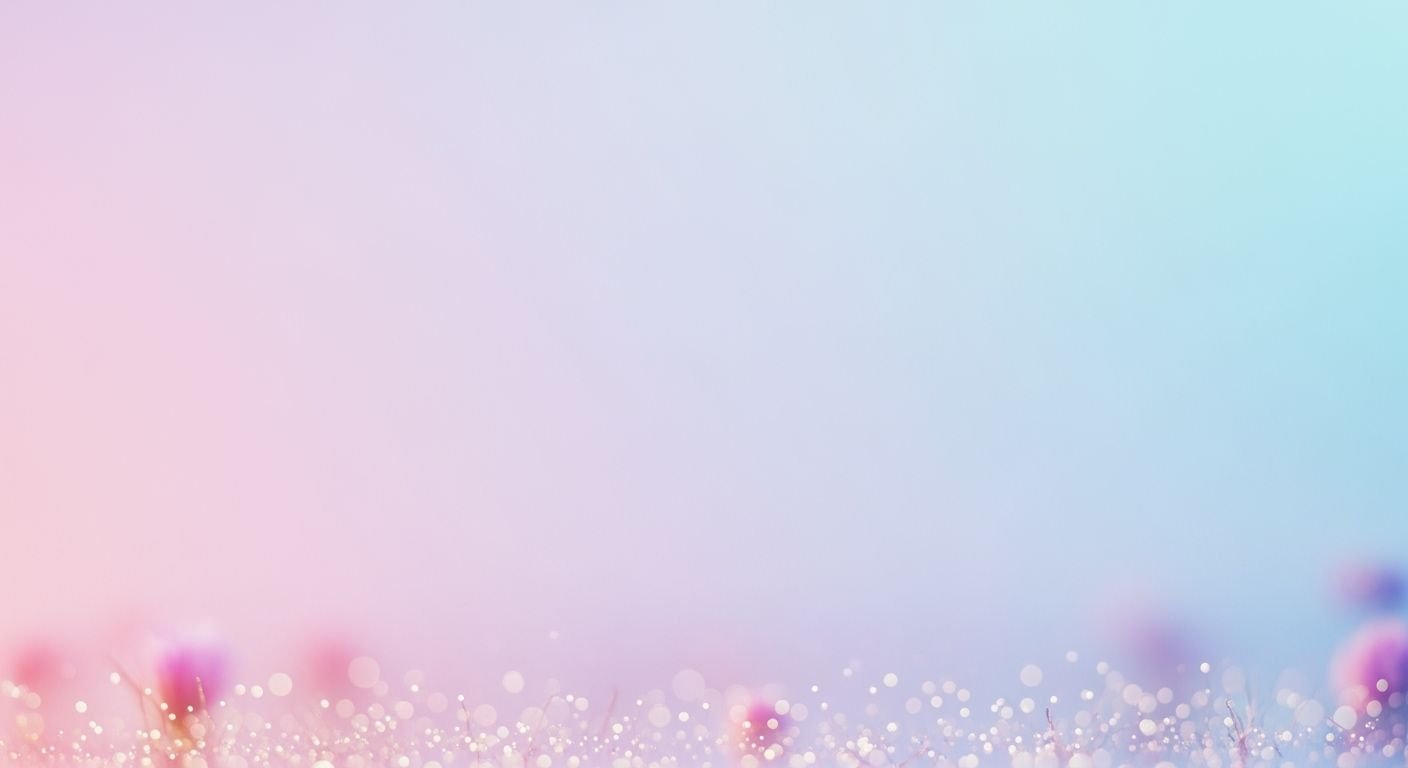 Field of flowers with a blue