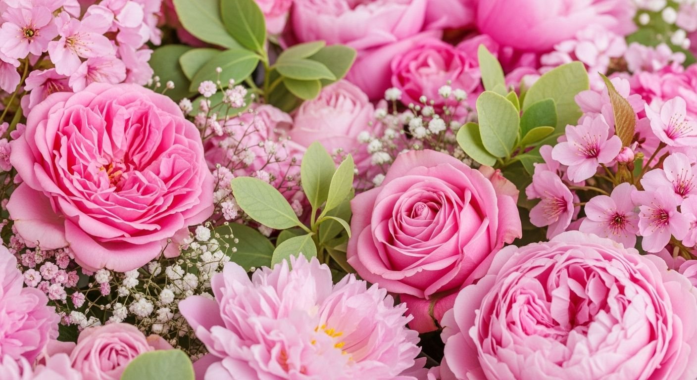 Floral background pink image 2