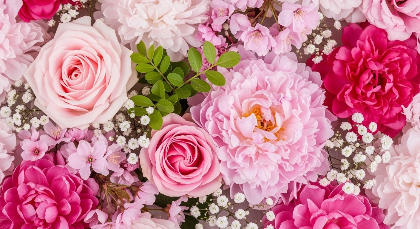Floral background pink image