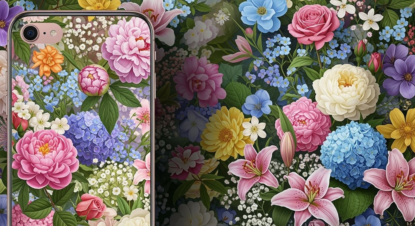 Floral iphone background image 4