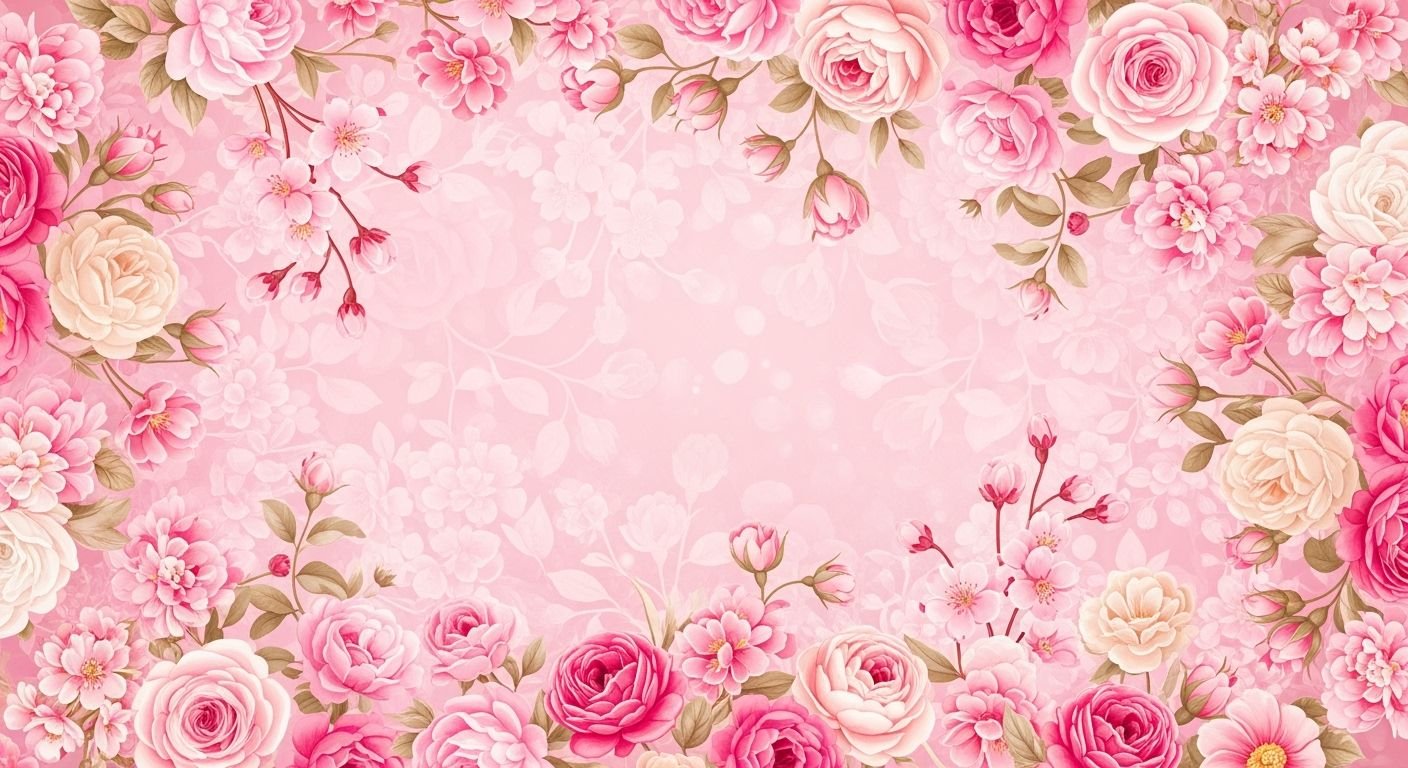 Floral pink background image 2