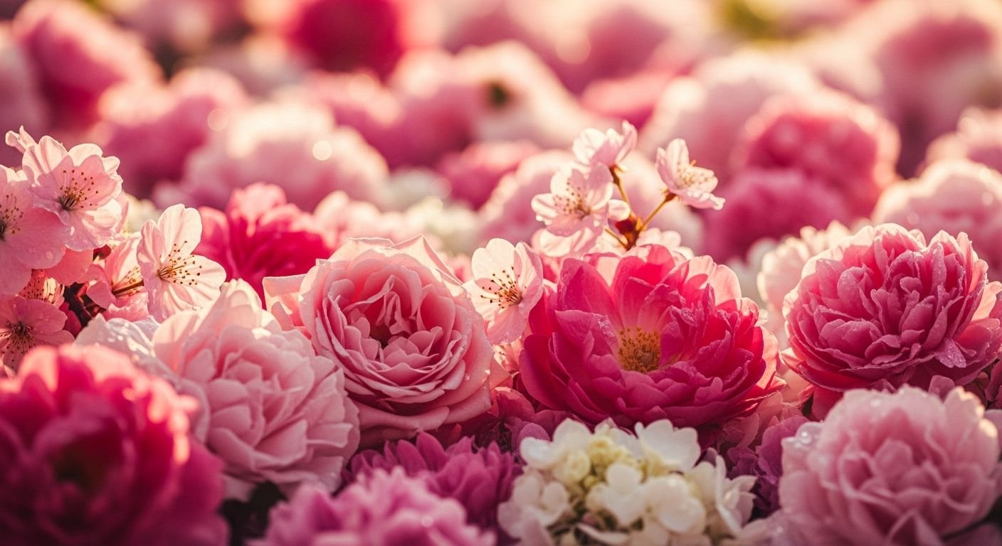 Flower background pink image 4