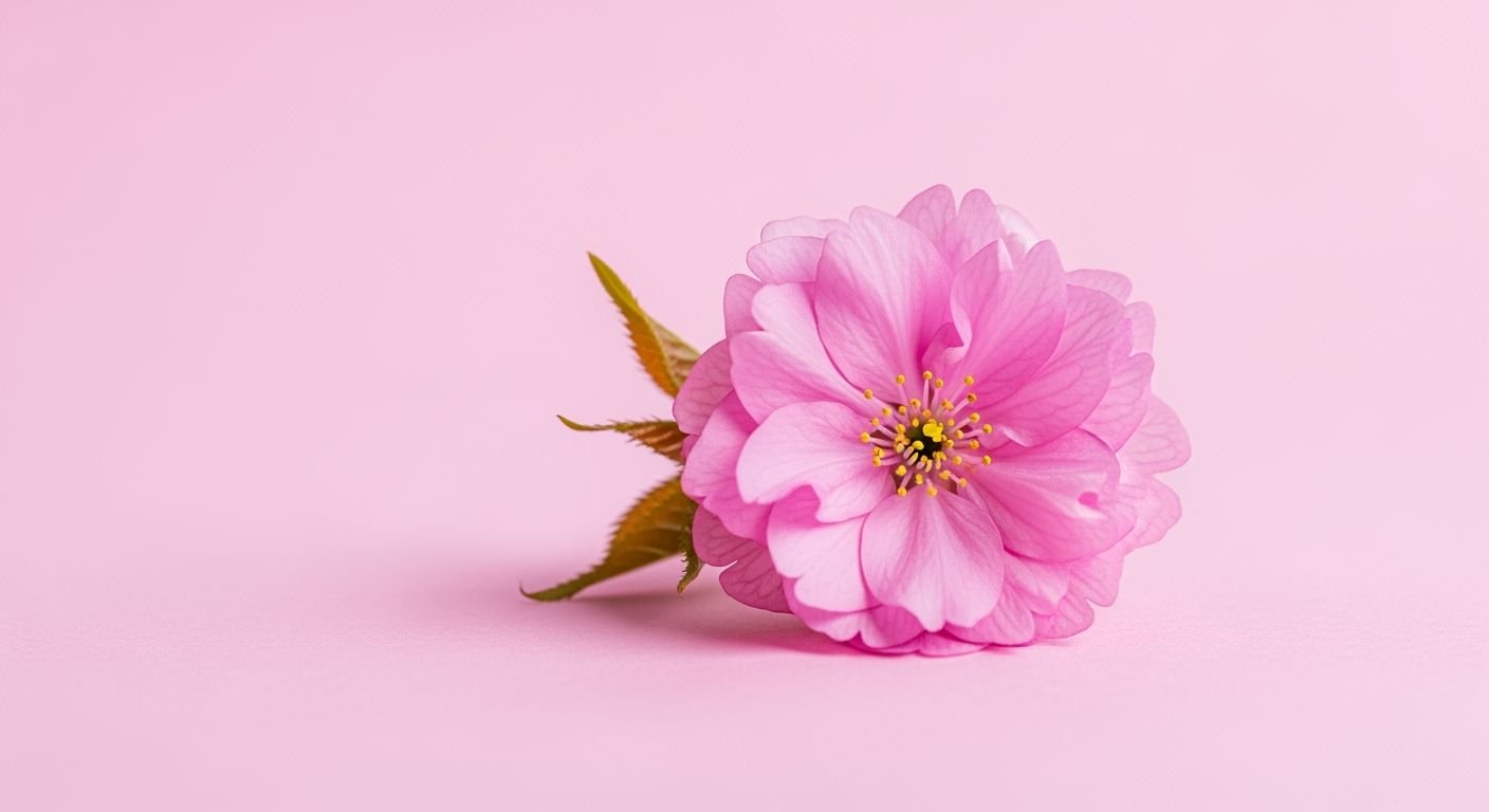 Flower on pink background image 2