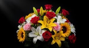 Flowers with a black background image 2