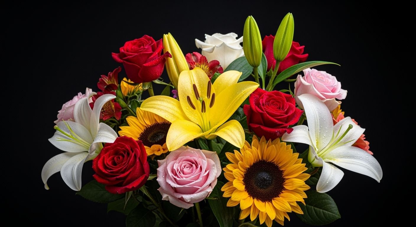 Flowers with a black background image 5