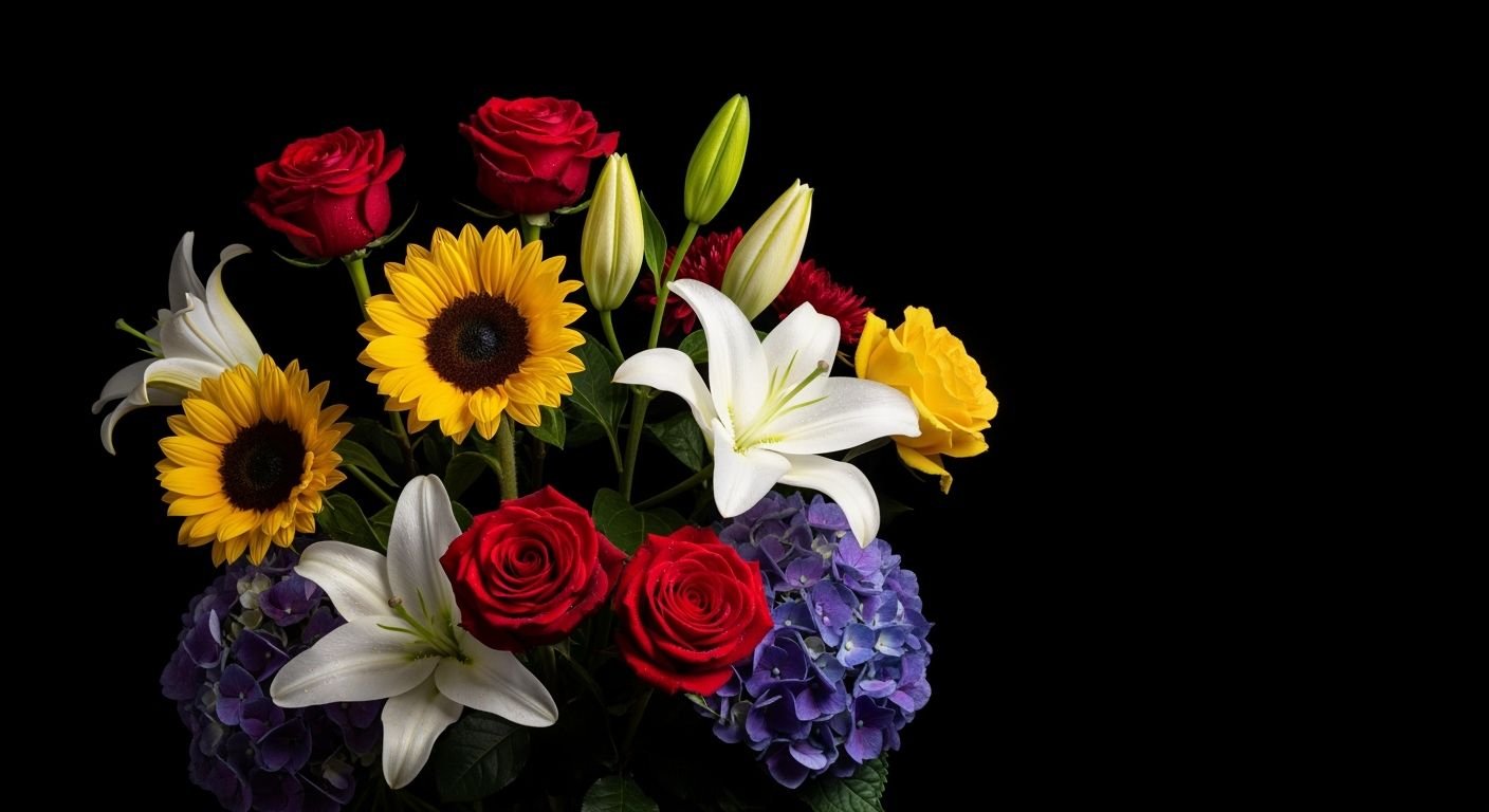 Flowers with a black background image 7
