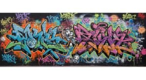 Graffiti art background image
