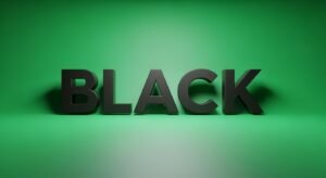 Green background black image 2