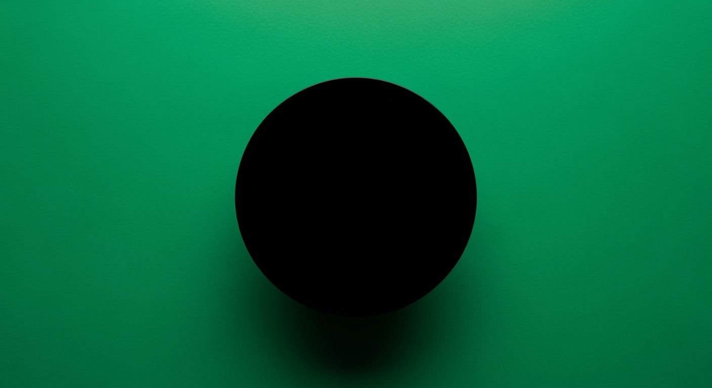 Green background black image