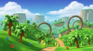 Green hill zone background image 3