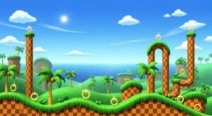 Green hill zone background image