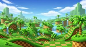 Green hill zone background image 4
