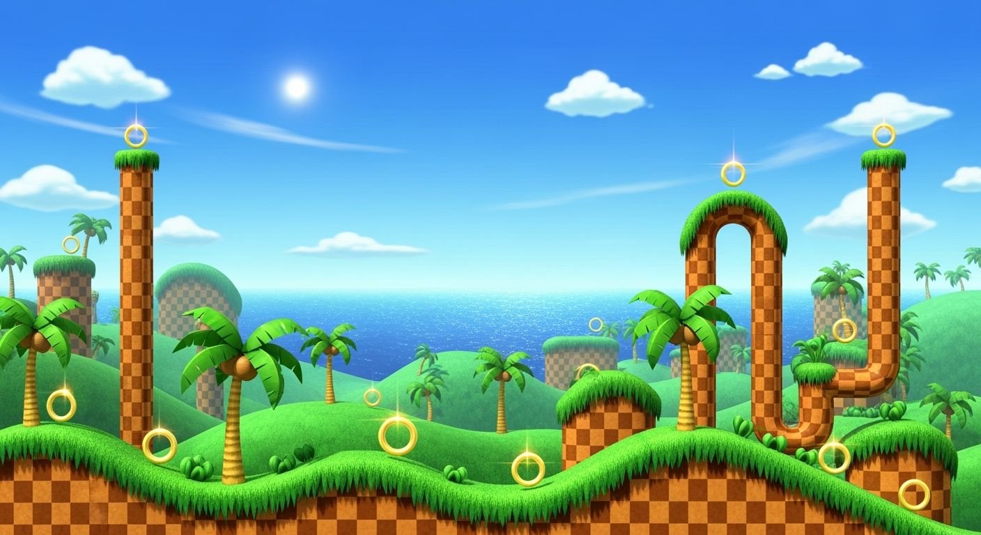 Green hill zone background image