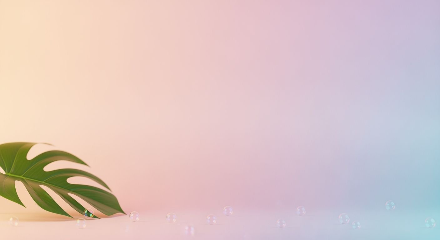 Green leaf on a pink and 11