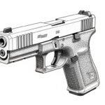 Gun with no background drawing image 3