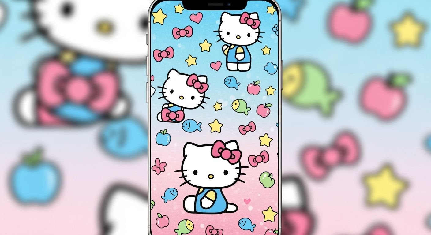 Hello kitty background for iphone image 4